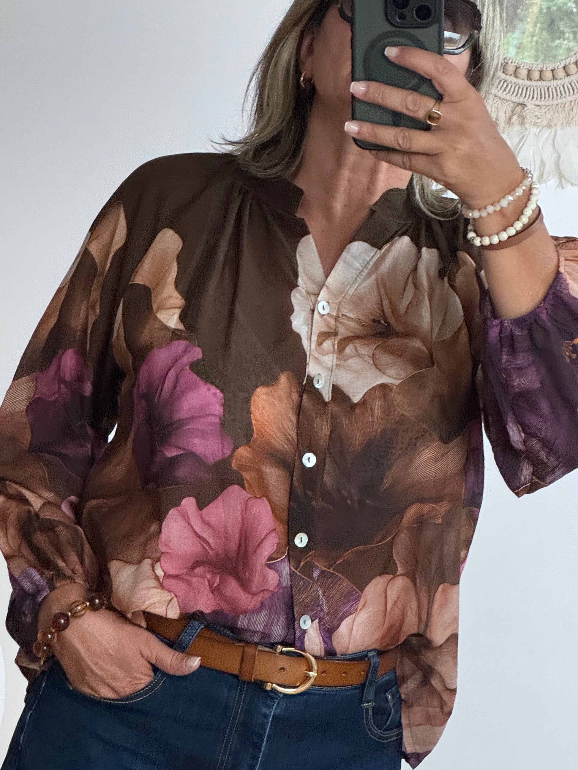 Blouse Lola marron