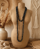 Collier perles noires