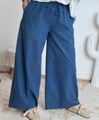 Pantalon coton et lin marine TU 38/44