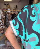Robe arabesque noir turquoise TU 40/48
