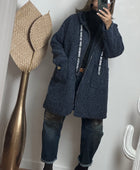 Manteau moumoute bleu