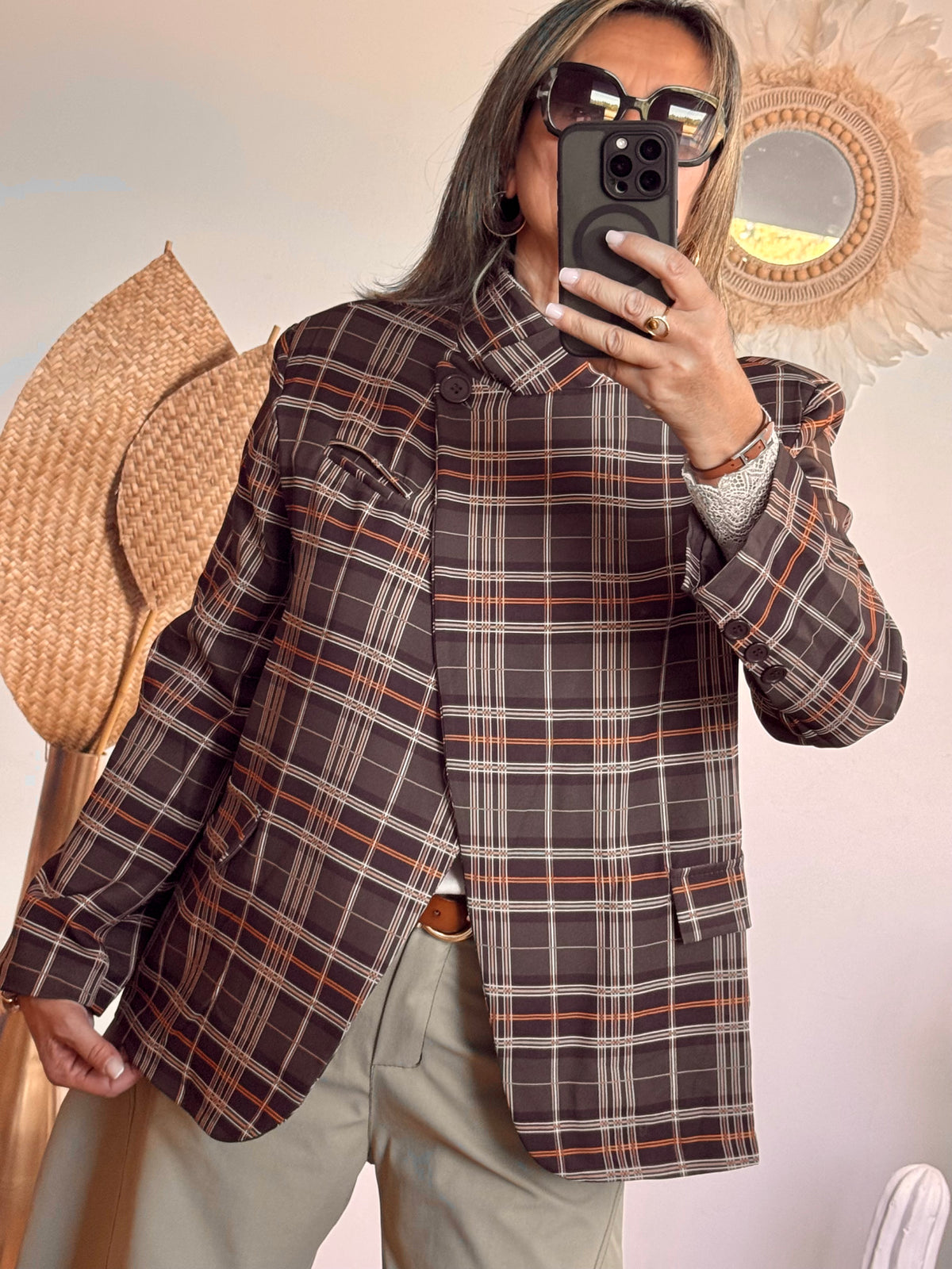 Veste blazer carreaux
