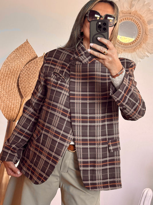 Veste blazer carreaux