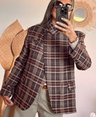 Veste blazer carreaux
