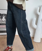 Jean ballon bleu denim