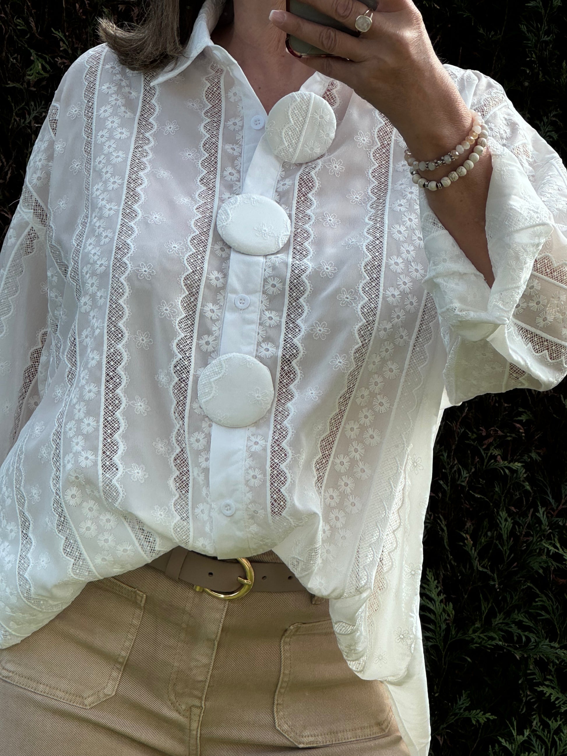 Chemise Lolita broderie blanche