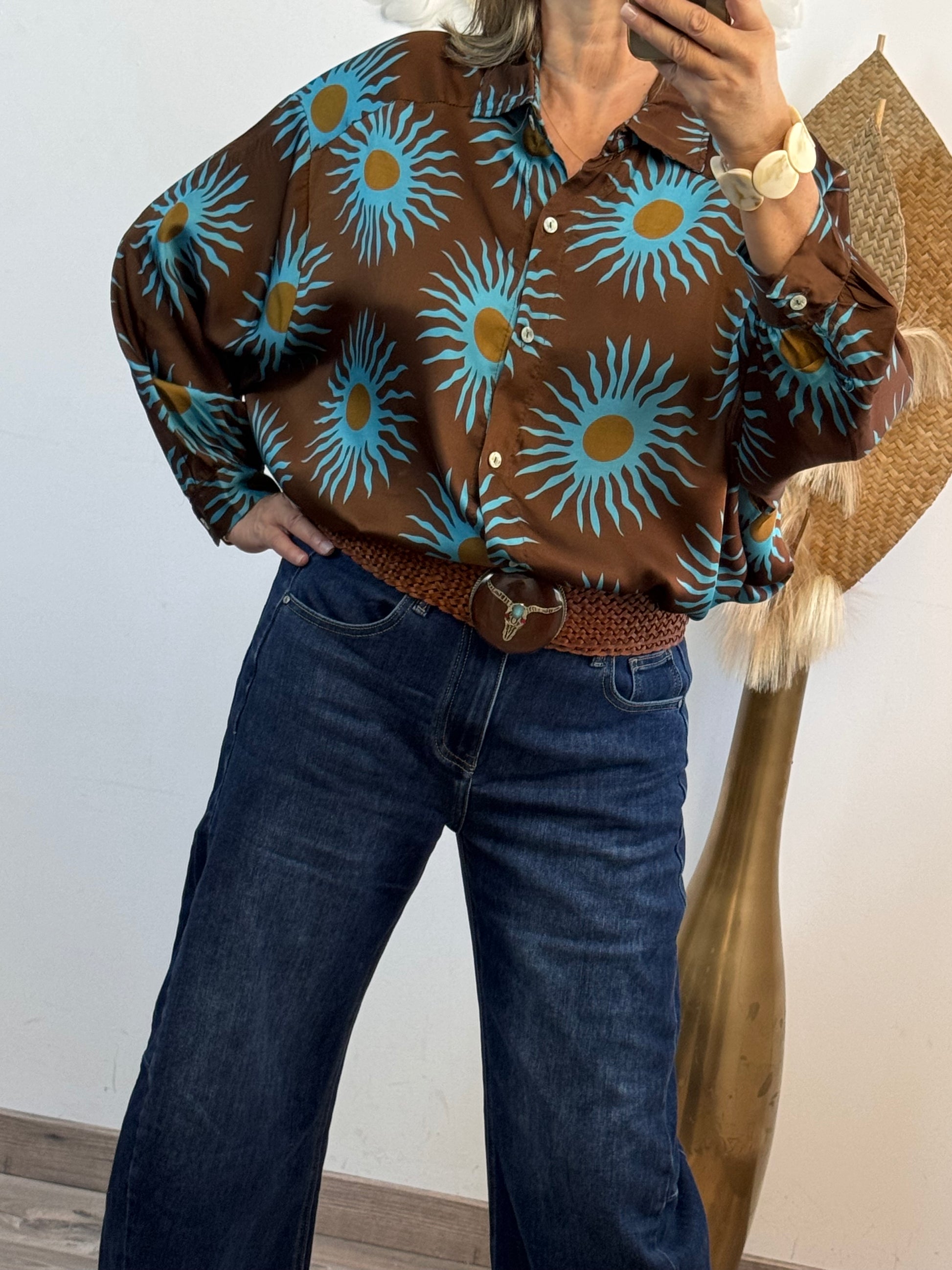 Chemise soleil marron