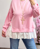 Sweat-shirt chemise rose TU 36/44