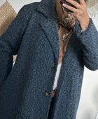 Manteau moumoute bleu
