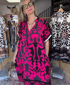 Robe arabesque noir fuchsia TU 40/48