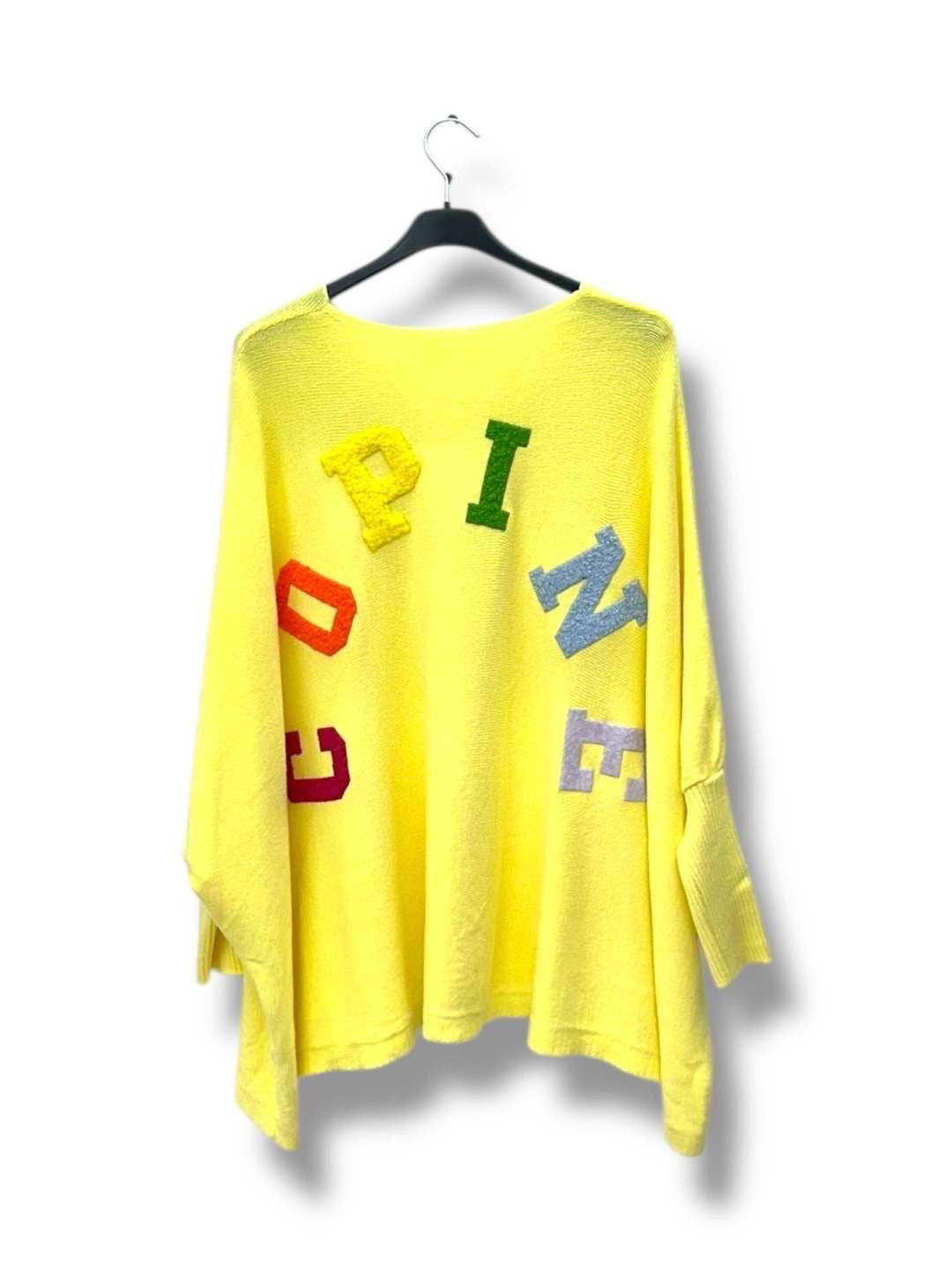 Pull oversize copine jaune TU 40/54