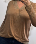 Top dentelle moka TU 40/46 et 46/50