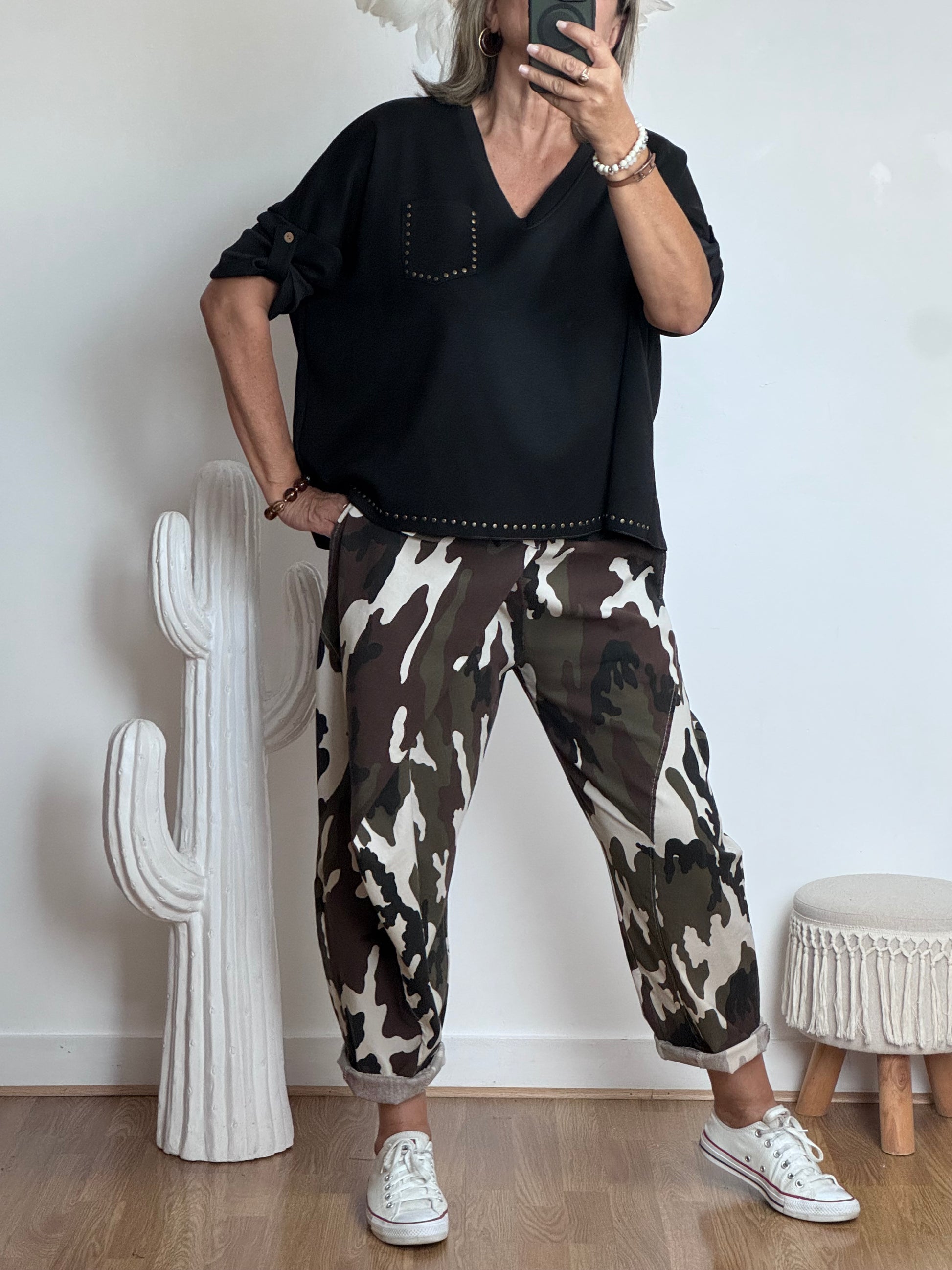 Pull noir rivets