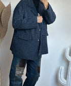 Veste moumoute bleue