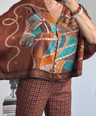 Blouse horse camel