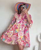 Robe floral rose