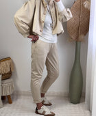Veste Louise suédine beige