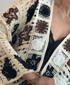 Gilet crochet noir