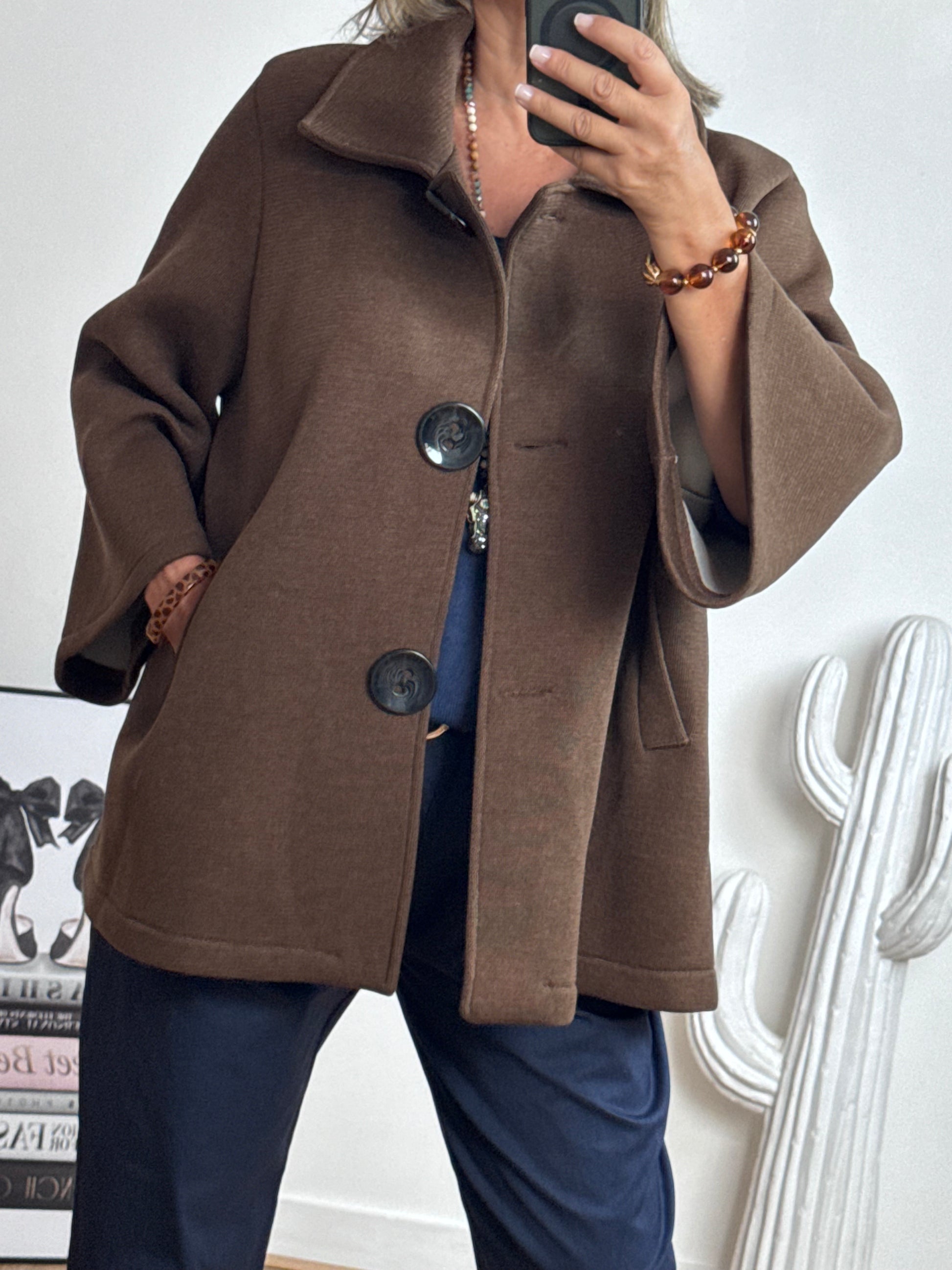 Veste style Kennedy marron TU 40/50