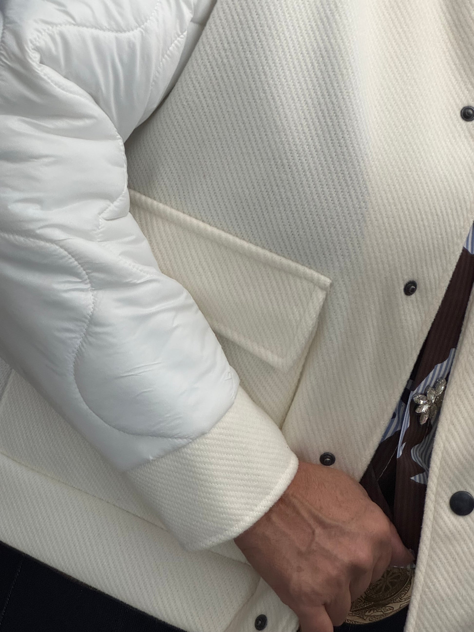 Blouson blanc cassé