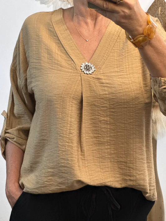 Blouse Léa camel