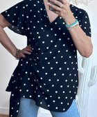 Blouse pois noire
