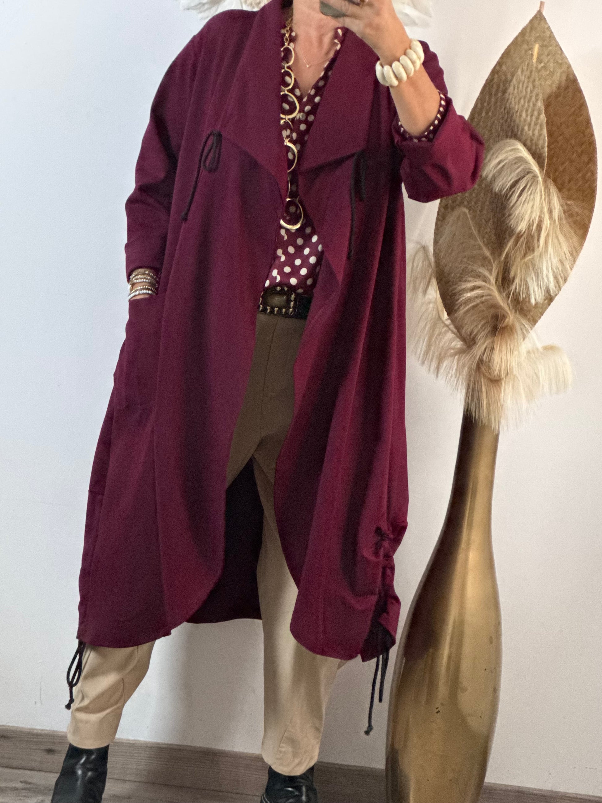Manteau Arthur lie de vin