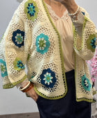 Gilet bohème fleurs TU 42/48