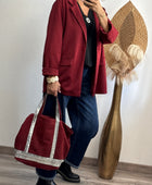 Blazer casuel bordeaux