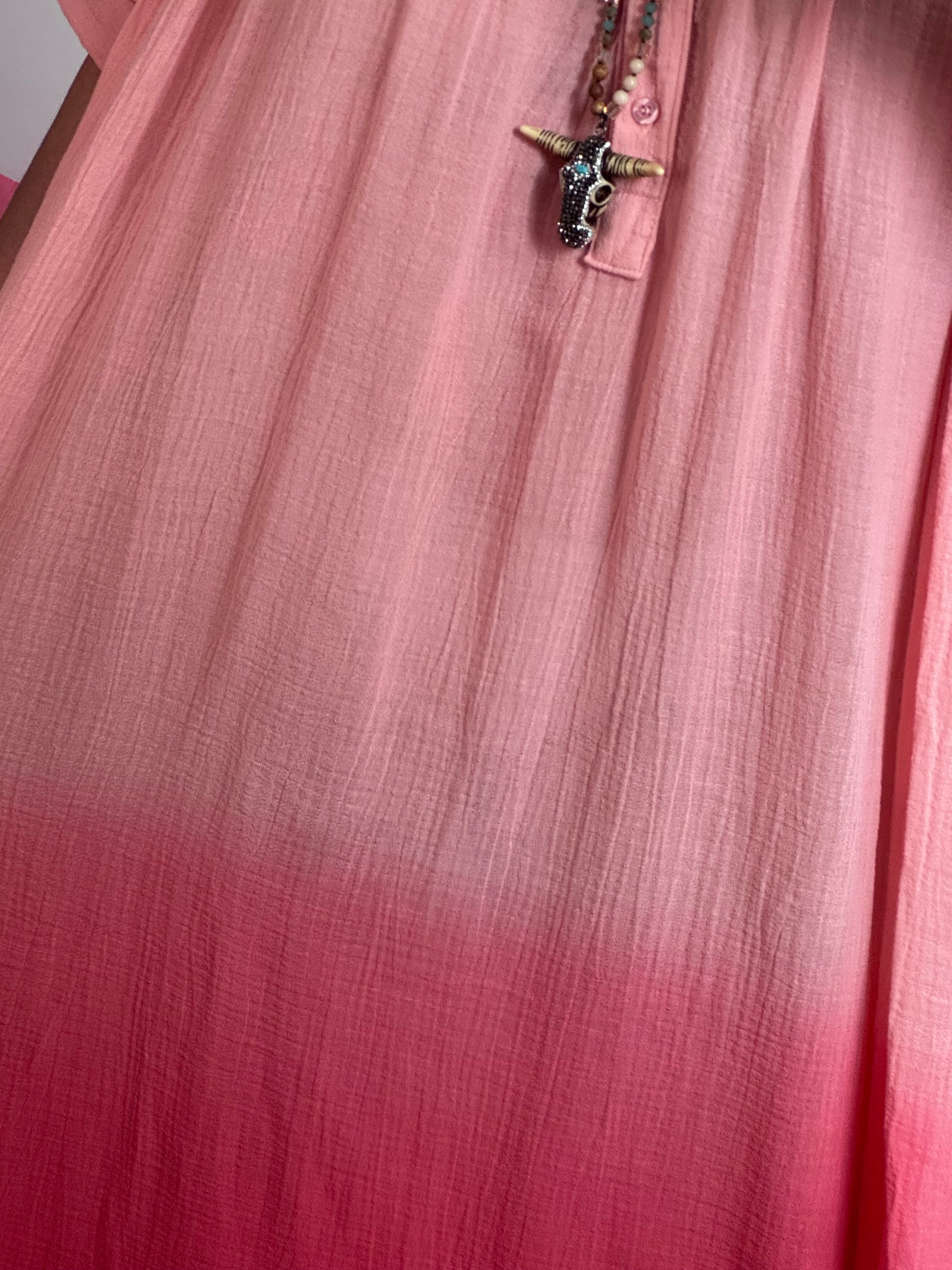 Robe tie and dye pêche/rose