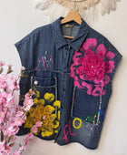 Chemise jeans Flowers