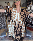 Robe fluide arabesque beige TU 40/48
