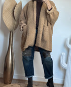 Veste très oversize camel