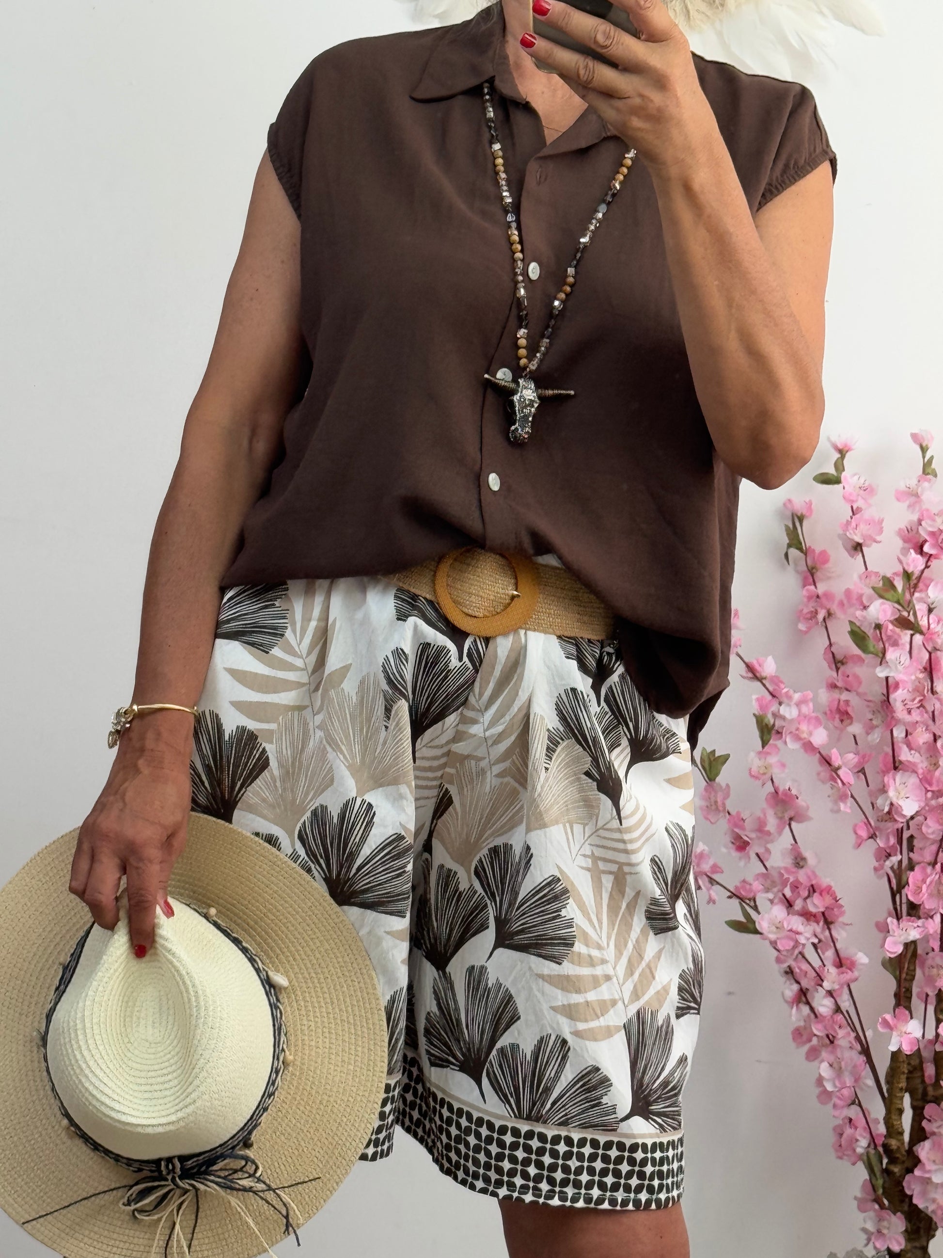 Bermuda Jules marron jolie forme TU 44/48