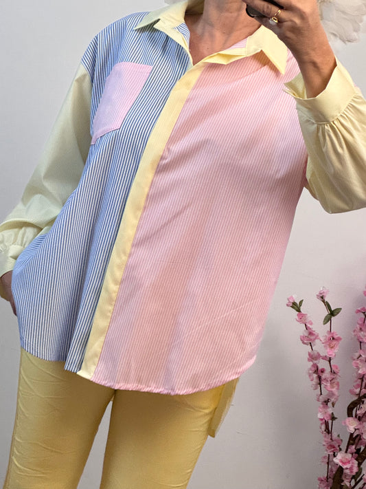 Chemise rayures pastel 38/48