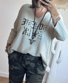 Pull bohème rock beige TU 42/50