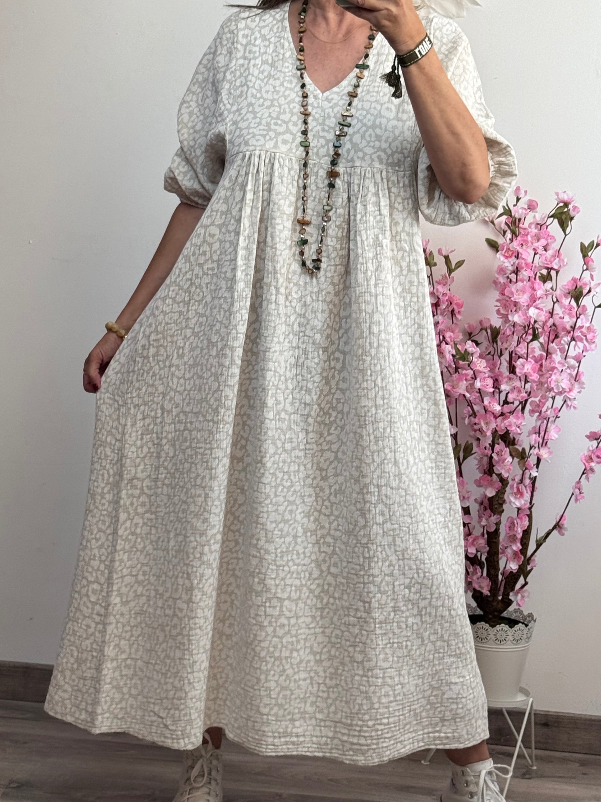 Robe bohème gaz de coton
Léo beige TU 36/46