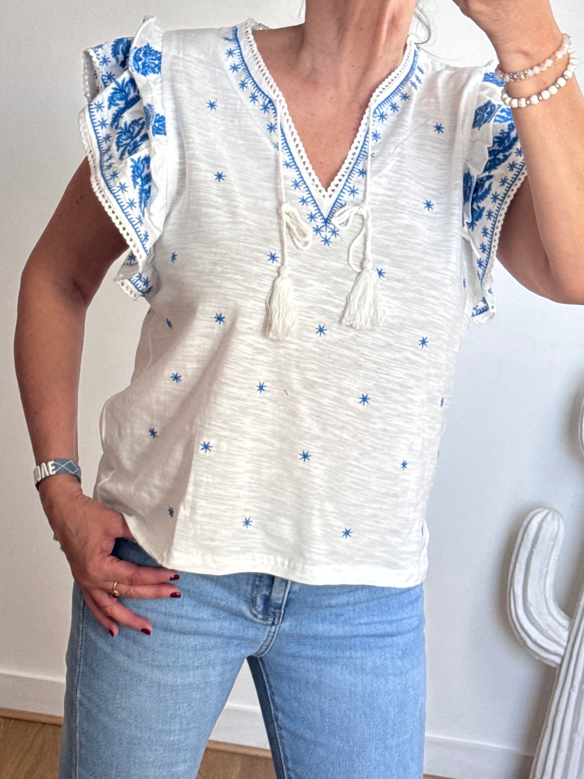 Teeshirt Josephine bleu