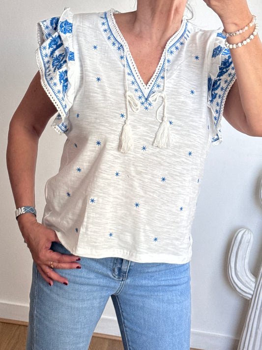 Teeshirt Josephine bleu