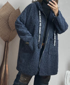 Manteau moumoute bleu