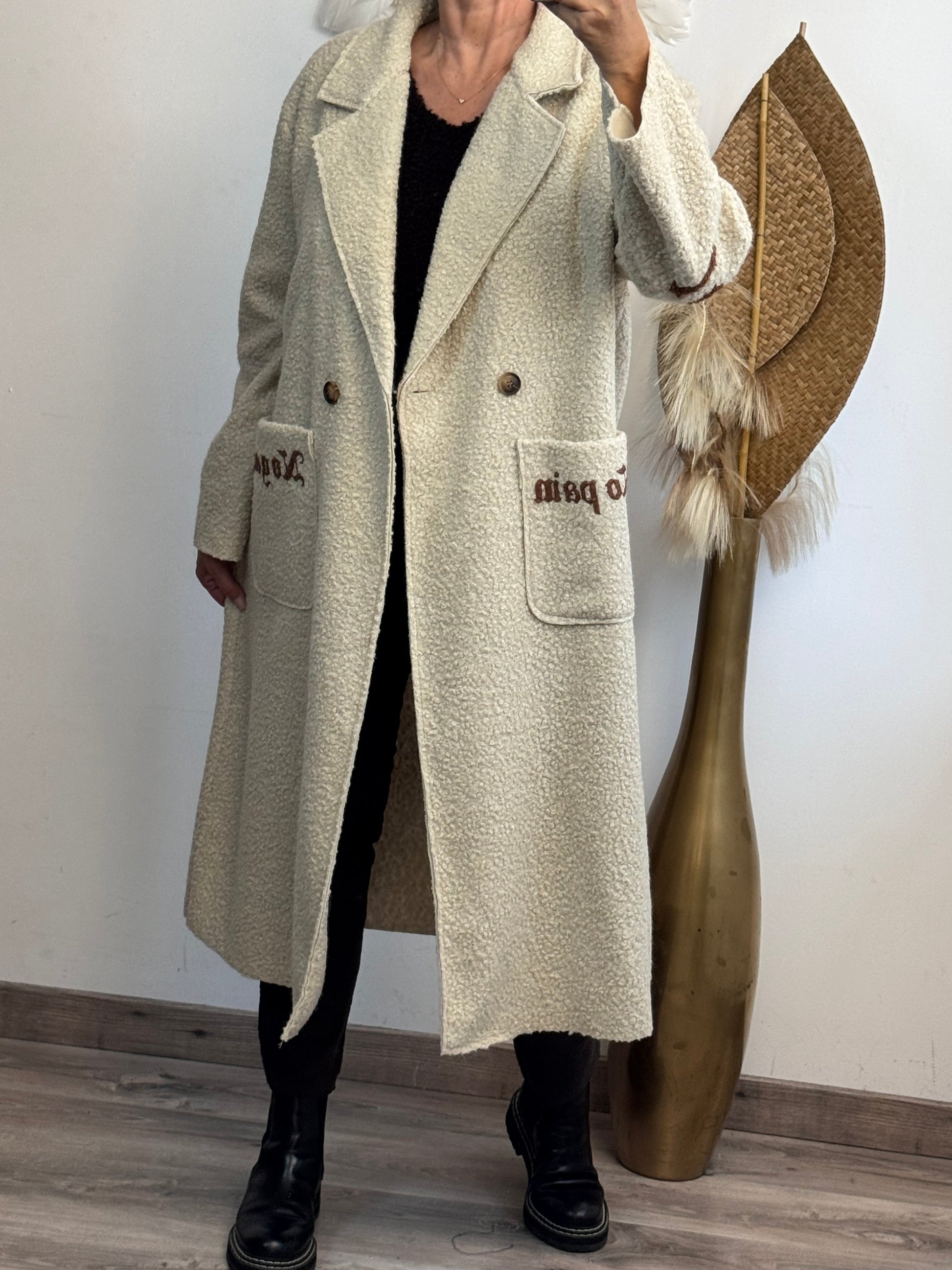 Manteau long beige