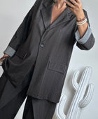 Veste blazer Alan marron fines rayures TU 40/48