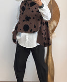 Blouse asymétrique cow marron