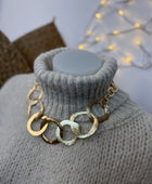 Collier anneaux dorés