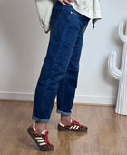 Jean barrel bleu denim