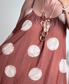 Robe à pois fond terracotta