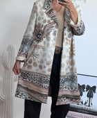 Veste longue bohème suédine