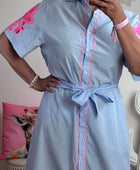 Robe rayures bleues