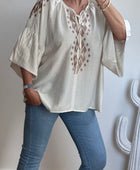 Blouse Elise blanc cassé