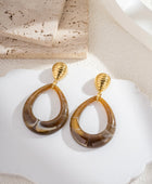 Boucles Goutte Résine
Colorée et Clou Doré